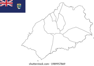 Map and flag of Saint Helena