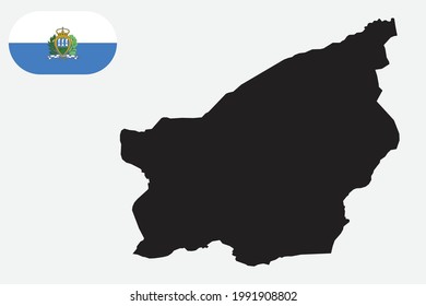 Map and flag of San Marino