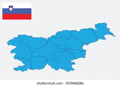 Map and flag of Slovenia
