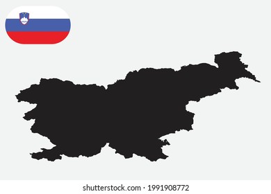 Map and flag of Slovenia