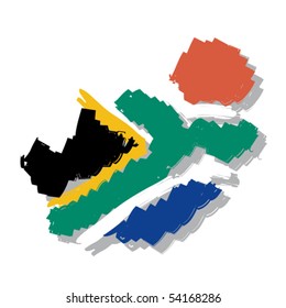 map flag South Africa