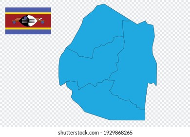 Mapa y bandera de Suazilandia