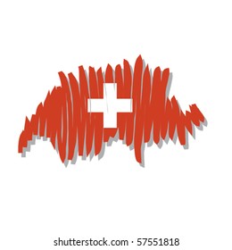map flag Switzerland