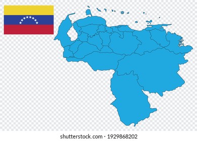 Mapa y bandera de Venezuela