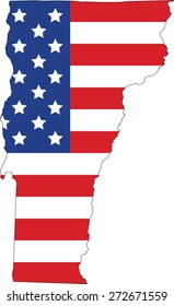 Map and flag of Vermont