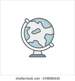 Icono plano de mapa aislado en fondo blanco