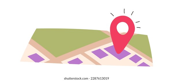 Map flat icon Navigation Location pointer. Vector illustration