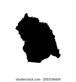 Map of Flores - Uruguay outline silhouette vector illustration
