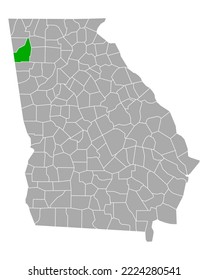 Map of Floyd in Georgia on white
