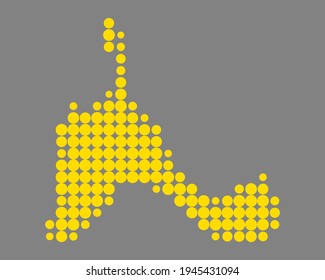 Map of Formentera on gray
