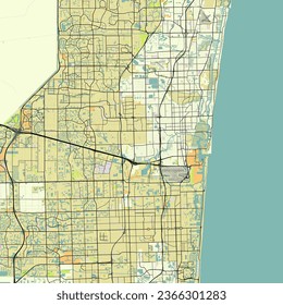 Mapa de Fort Lauderdale Florida Estados Unidos