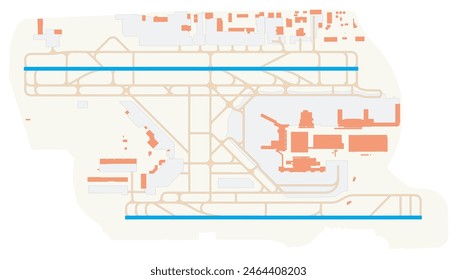 Mapa del Aeropuerto Internacional de Fort Lauderdale-Hollywood (código IATA: FLL). Datos del mapa de OpenStreetMap