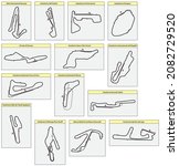 map of fourteen motorsport racetracks in Italy