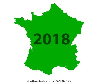 Map of France 2018