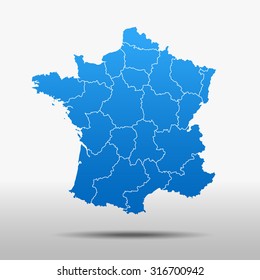 map of France