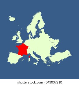 map of France