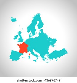 map of France