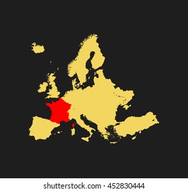 map of France