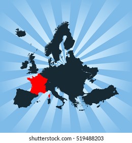 map of France