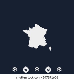 Map of France.
