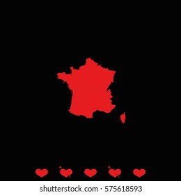 Map of France.