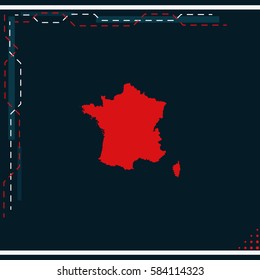 Map of France.
