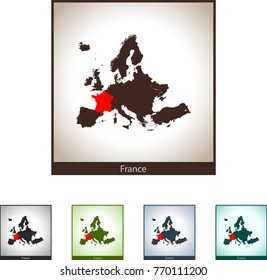 map of France