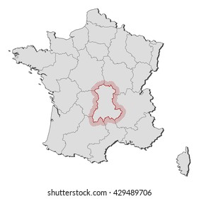 Map - France, Auvergne