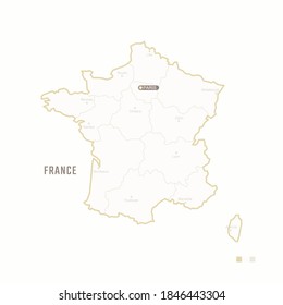 France Map Flat Design High Res Stock Images Shutterstock