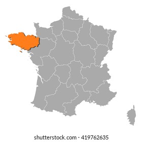 Map - France, Brittany