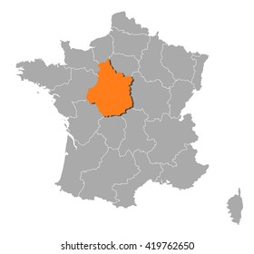 Map - France, Centre