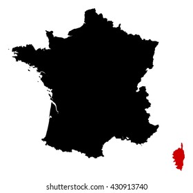 Map - France, Corsica