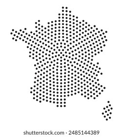 Map of France from dots