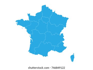 Map of france. High detailed vector map - france.
