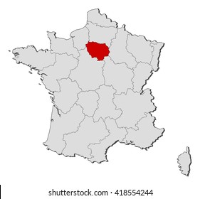 Map - France, Ile-de-France