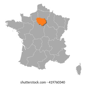 Map - France, Ile-de-France