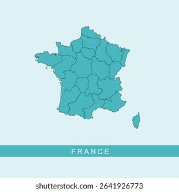 Map of France Isolated Vector – Ideal for Websites, Infographics, Travel, Reports, and Global Projects