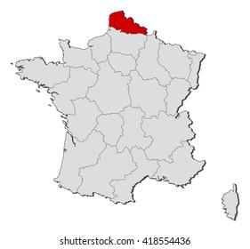 Map - France, Nord-Pas-de-Calais