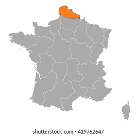 Map - France, Nord-Pas-de-Calais