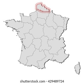 Map - France, Nord-Pas-de-Calais