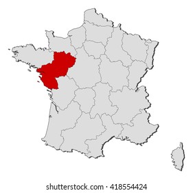 Map - France, Pays de la Loire