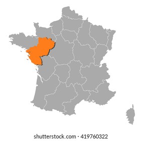 Map - France, Pays de la Loire