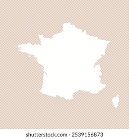 Map of France, sign silhouette. World map Globe. Vector Illustration isolated on white background. Europe continent.