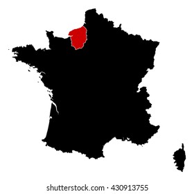 Map - France, Upper Normandy