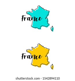 Map of France Vector Design Template.