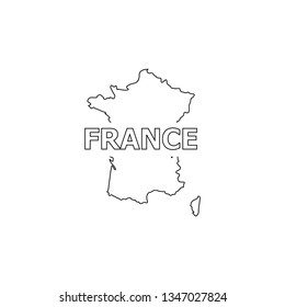 Map of France vector icon. 