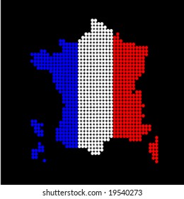 map of france - vector illustration