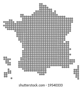 map of france - vector illustration