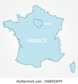 map of France vector illustration