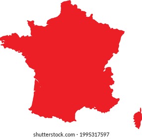 vector de francia de mapa, ilustración de mapa